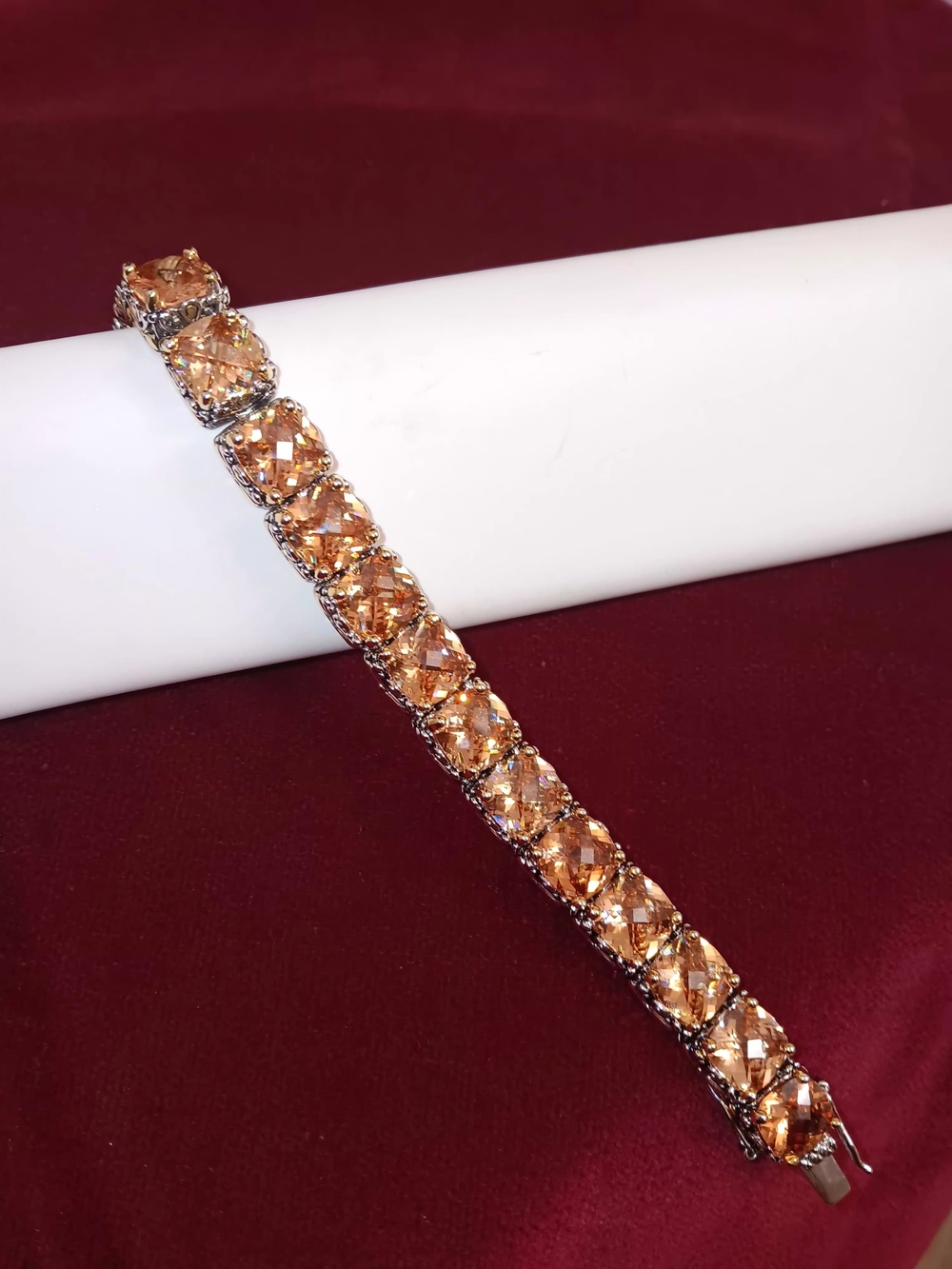 Vintahe Park Lane Champagne Rose Gold-Tone Crystal Bracelet - Picture 5 of 6